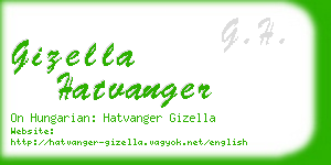 gizella hatvanger business card